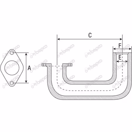 COUDE D'ECHAPPEMENT Ø 43.1 MM