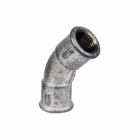 COUDE FONTE GALVA 45° GRAND RAYON FEMELLE - FEMELLE 1"1/4 33X42