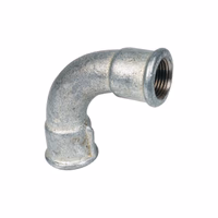 COUDE FONTE GALVA 90° GRAND RAYON FEMELLE - FEMELLE 1"1/2 40X49