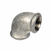 COUDE FONTE GALVA 90° PETIT RAYON FEMELLE - FEMELLE 1/2" 15X21