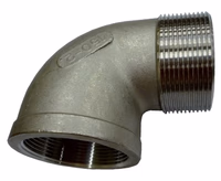 Coude Inox Mâle/Fem 2"