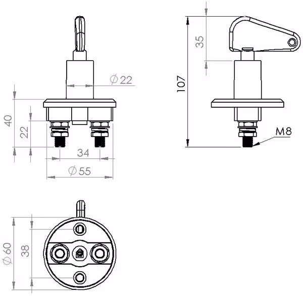 Coupe batterie 12/24V 150/500A 