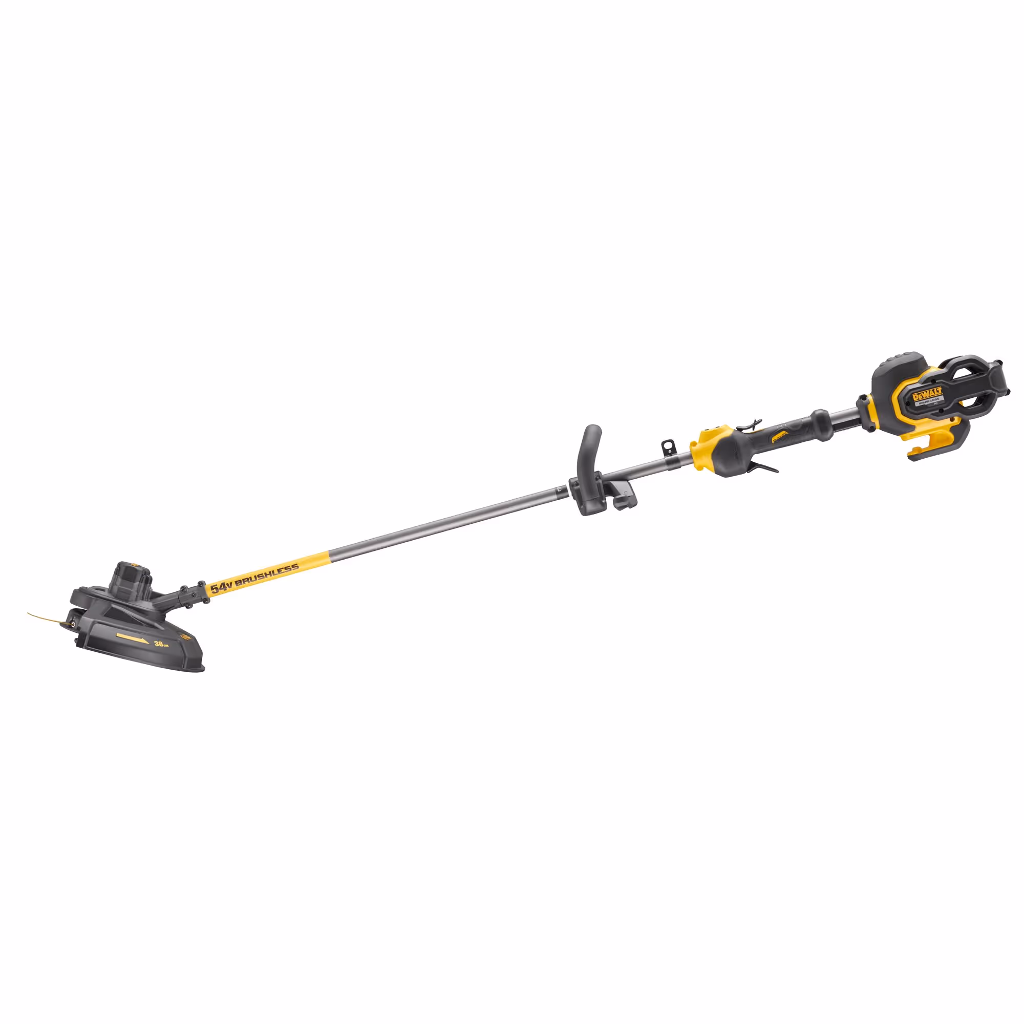 Coupe-bordure / Débrousailleuse XR FLEXVOLT 54 V Brushless - sans batterie ni chargeur, fil de coupe torsadé 2 mm, couteau à herbe 3 lames 25 cm, kit d’adaptation, bobine de fil torsadé 2 mm