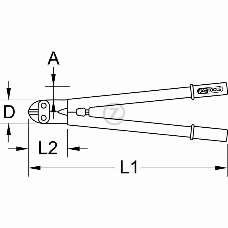 Coupe-boulons isolé, 610mm