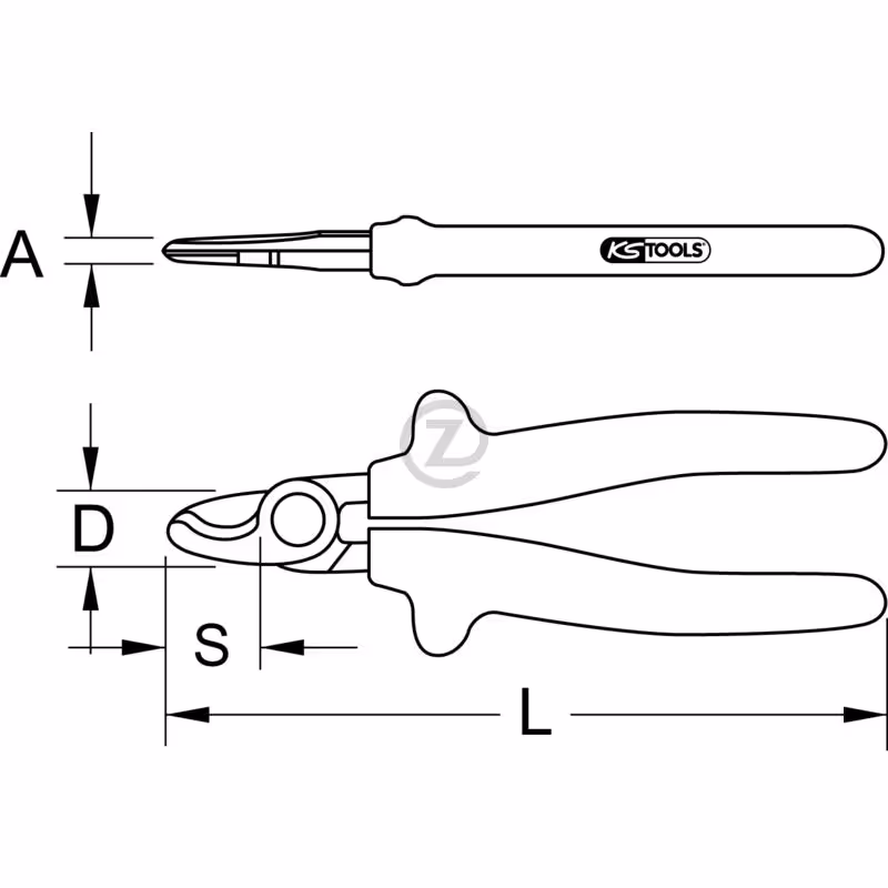 Coupe-câbles CLASSIC 1000 V, 160 mm