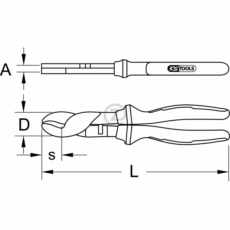Coupe-câbles ERGOTORQUE® VDE, 208mm
