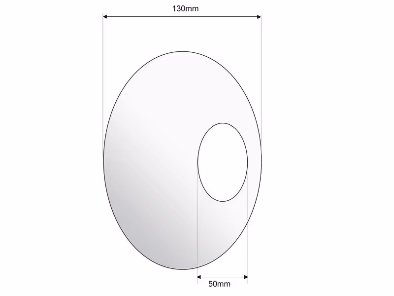 Coupelle pour barre ronde, Ø intérieur (mm): 50mm, Ø extérieur (mm): 125mm.