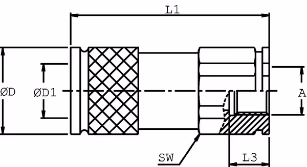Coupleur à face plane femelle 3/8 DNP filetage 1/2'' BSP