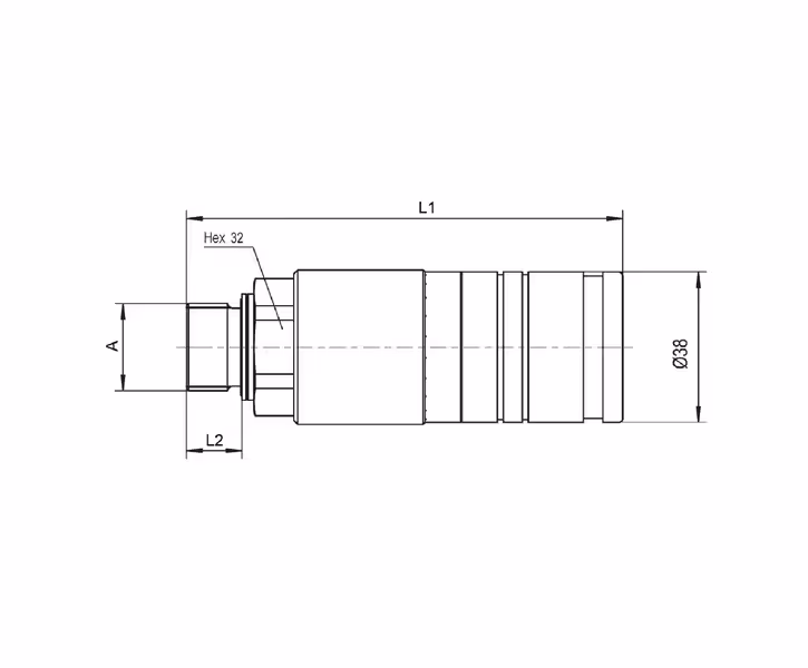 Coupleur hydraulique 1/2 femelle filetage mâle M18X1.5 Parker RSD-501-18BMCL-F adaptable