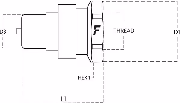 Coupleur mâle VVS 1" BSP
