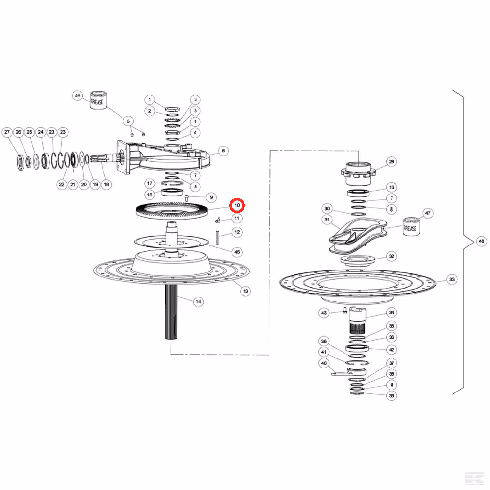 Couronne d'andainneur 97 dents Lely hibicus