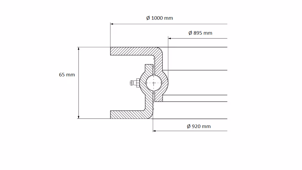 Table pivotante train avant 4T Ø1000 mm adaptable