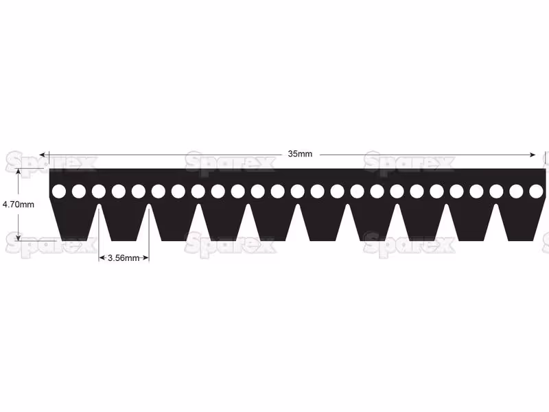 Courroie 10PK1815 - adaptable sur tracteurs Fendt, Deutz, Deutz Fahr - ref 01183416