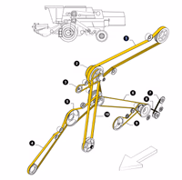 Courroie 4 brins de sortie moteur 80922911 | New Holland