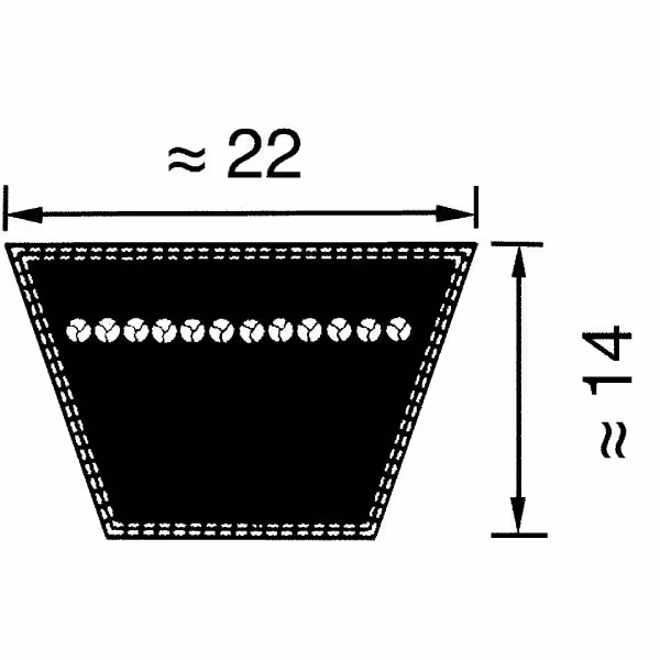 Courroie trapézoïdale C75 22x1900 - Optibelt