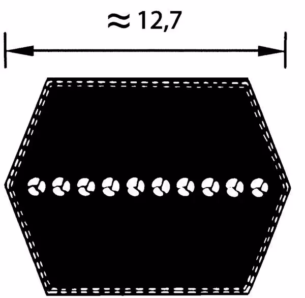 Courroie hexagonale AA73 13x1944.2