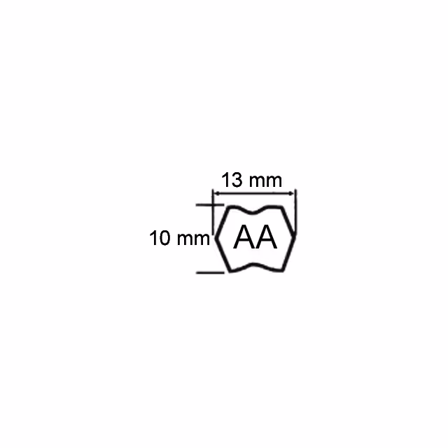 Courroie hexagonale type aa108 pour ayp, husqvarna