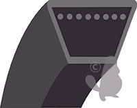 COURROIE LISSE 1/2 2153MM