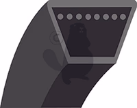 COURROIE LISSE 1/2 584MM ->PL