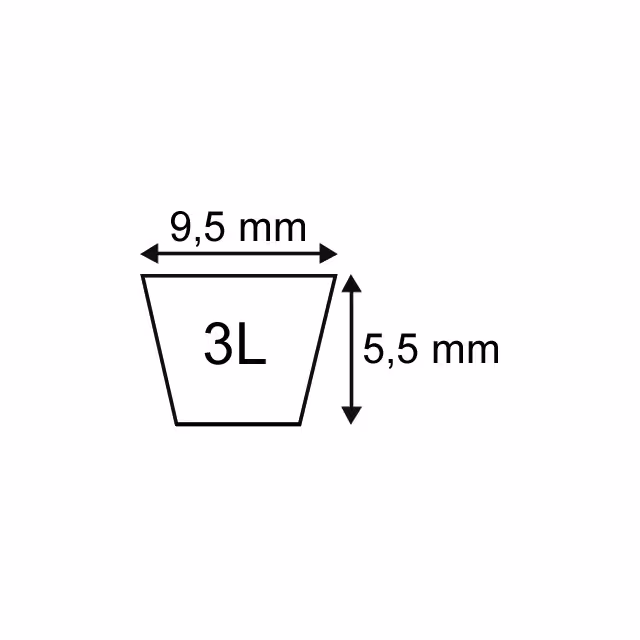 Courroie platinium type 3l44 techni-power
