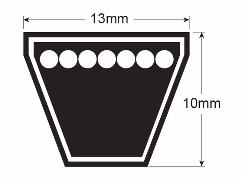 Courroie trapézoïdale AVX13x1375 mm Massey Ferguson 3038999M1 adaptable