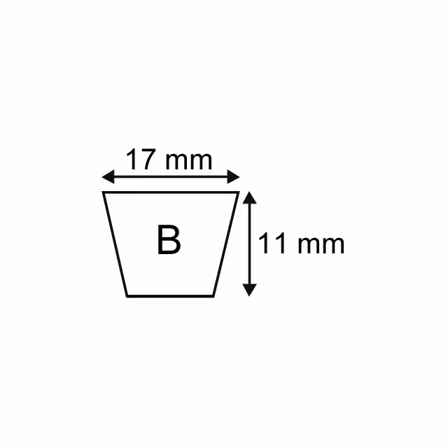 Courroie trapezoidale lisse b44