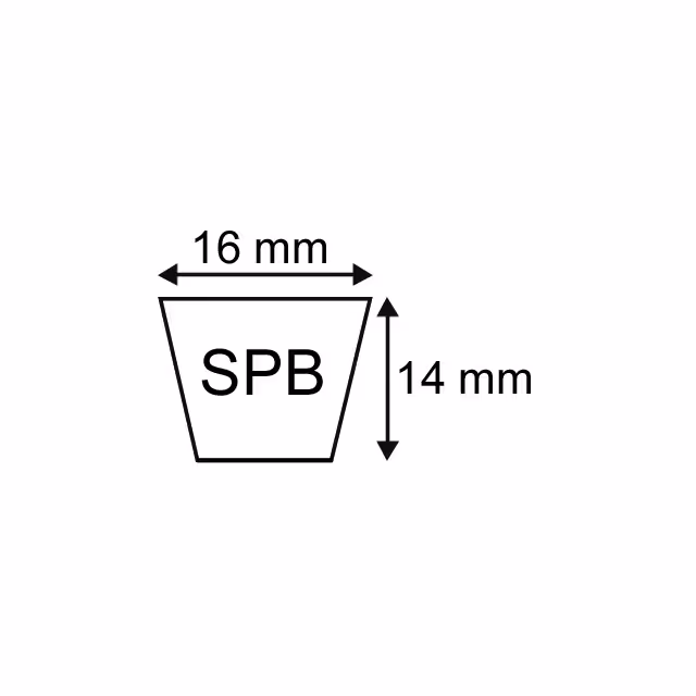 COURROIE TRAPEZOIDALE LISSE CM265 SPB2850 LW PEZET