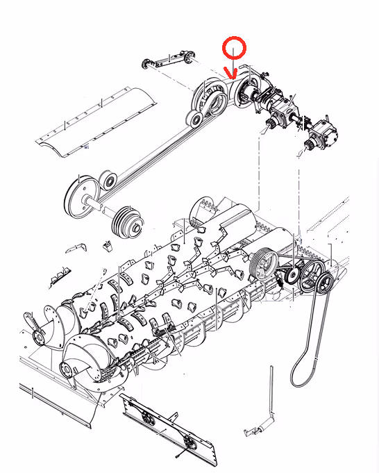 Courroie variateur batteur CNH 47805218