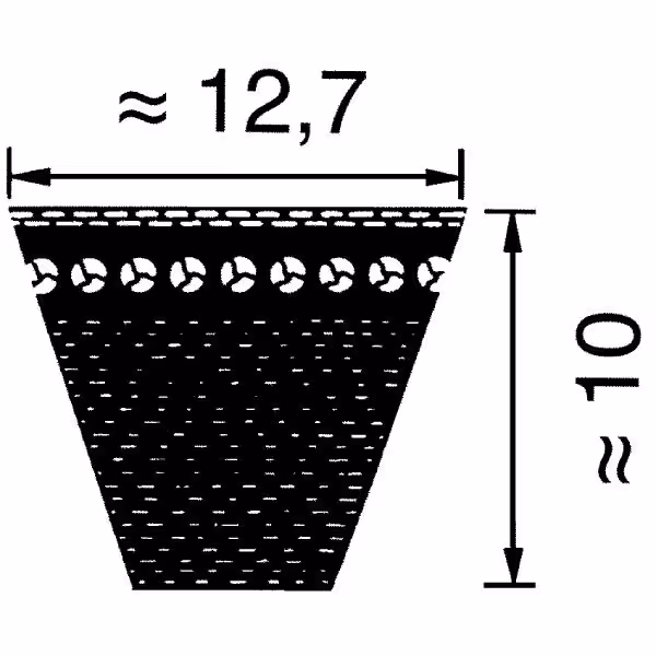 Courroie dentée XPA1007XEP 13x1007 - Optibelt