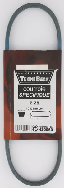 Courroie trapézoïdale Z25K 10x650 - Optibelt