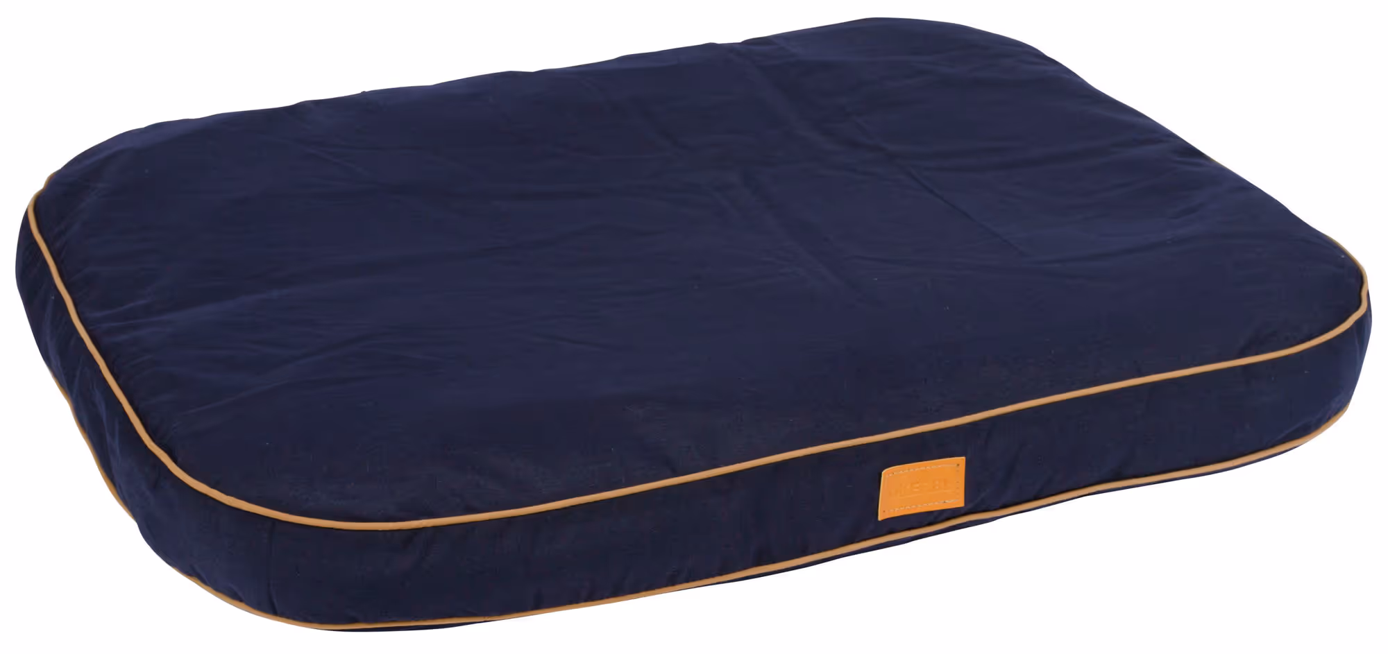 Coussin Jerome bleu foncé/cognac, 80X60X6cm