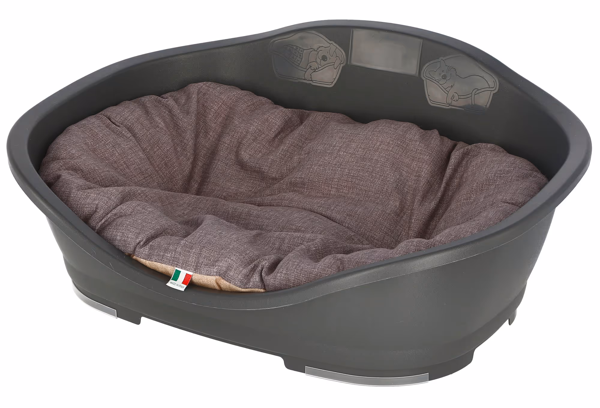 Coussin Loneta beige/gris, 72X52cm