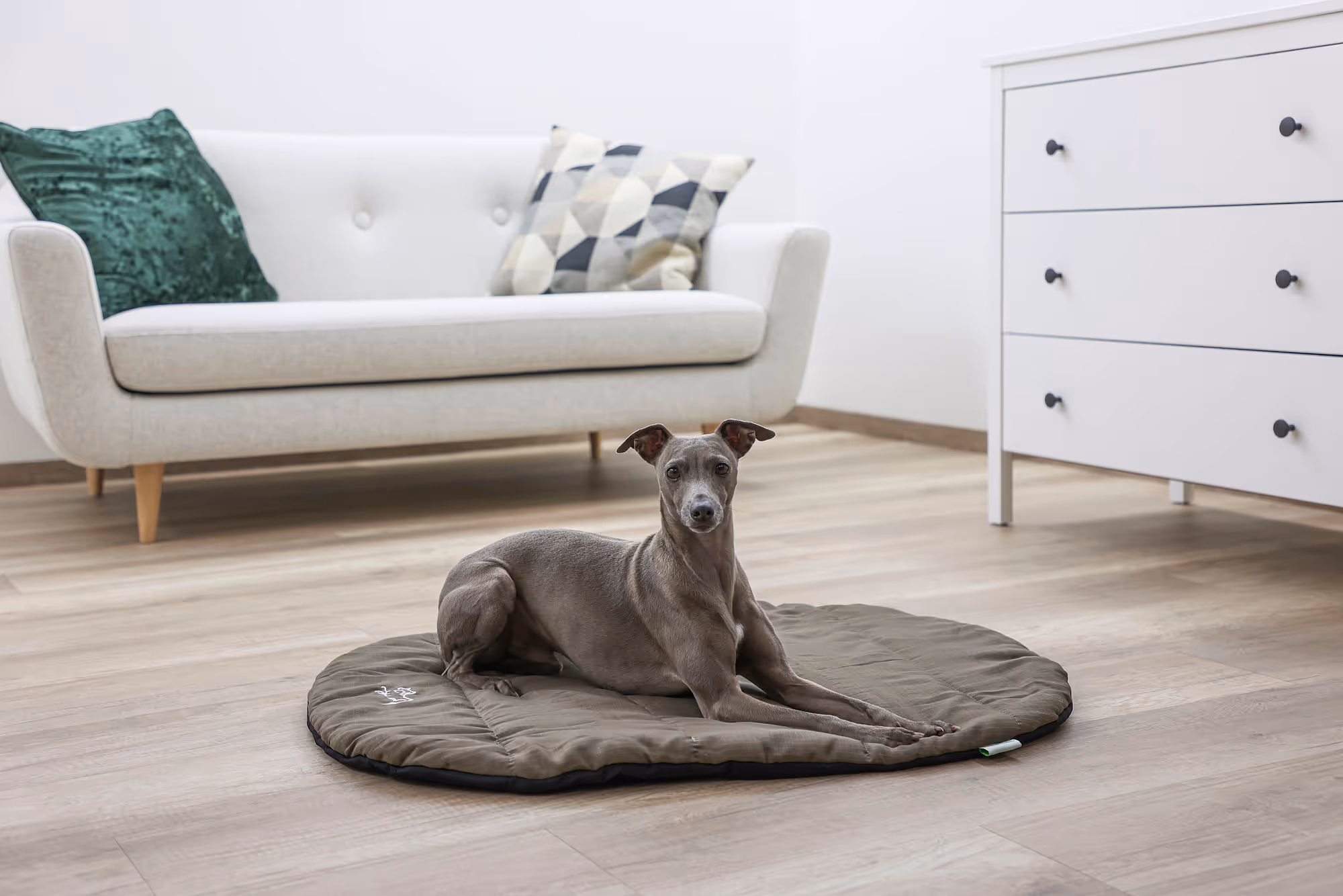 Coussin Traveller taupe, 85X65cm