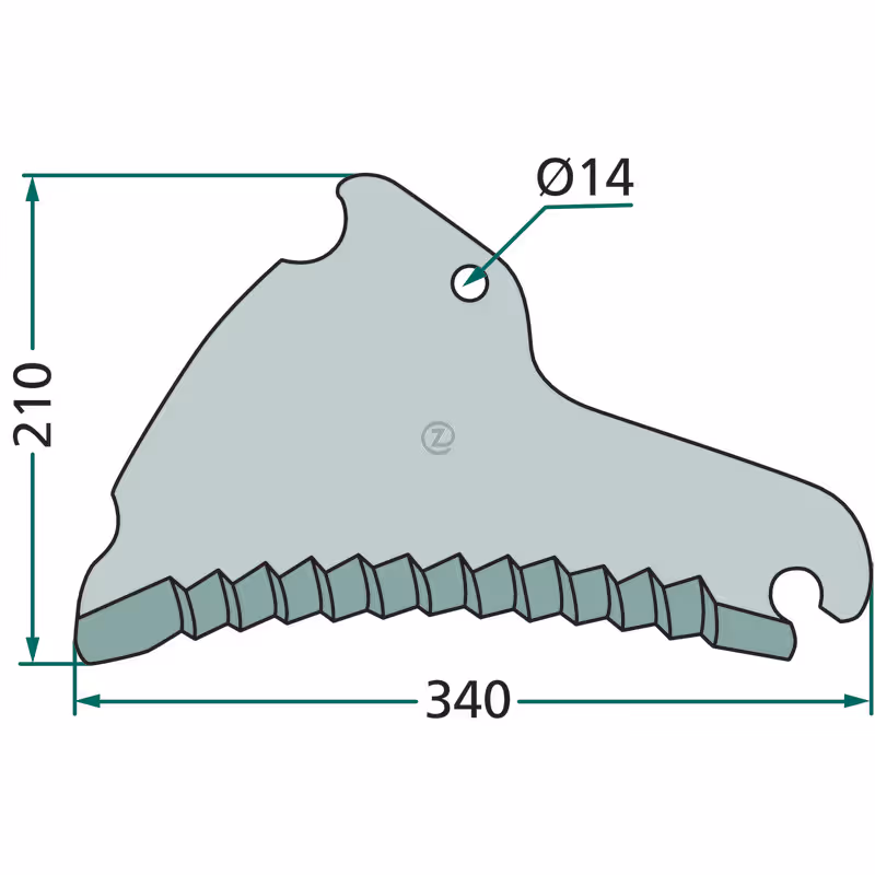 Couteau ensileuse Deutz-Fahr 06278720, 1.1432.170.100.00 Adaptable