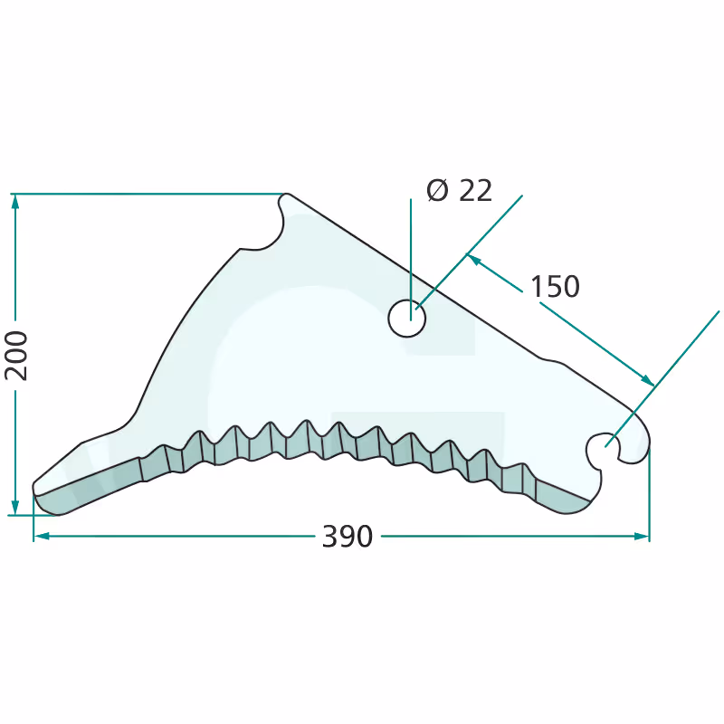 Couteau ensileuse Deutz-Fahr 16613168 Adaptable