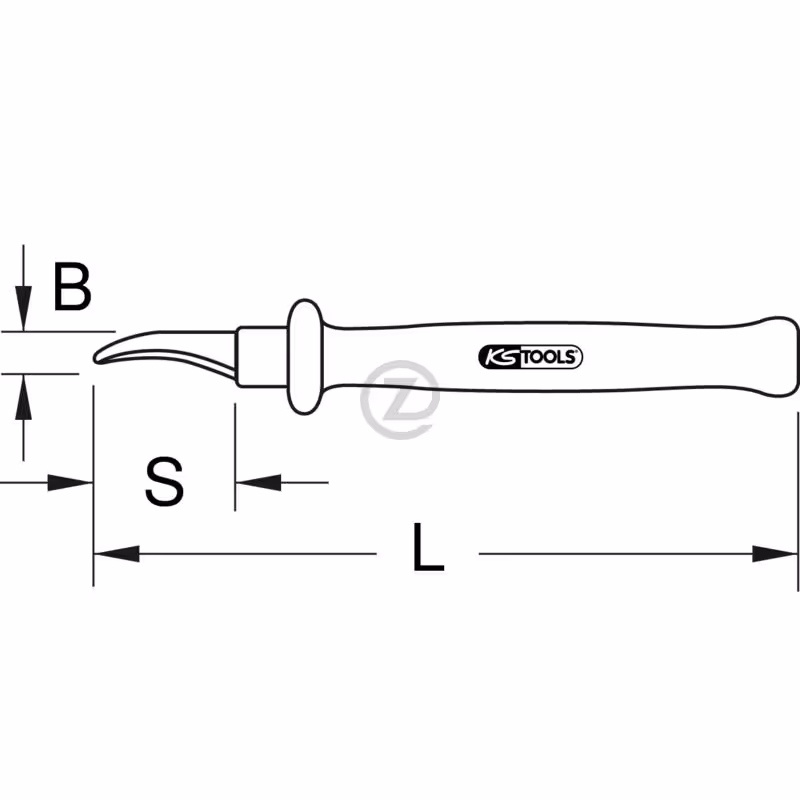 Couteau à dégainer isolé, 165mm