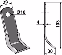 Couteau broyeur Y 30x103x4