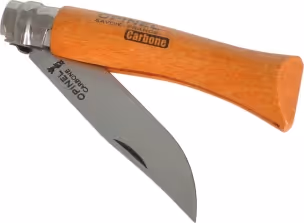 Couteau carbone n°7 "opinel" /blister