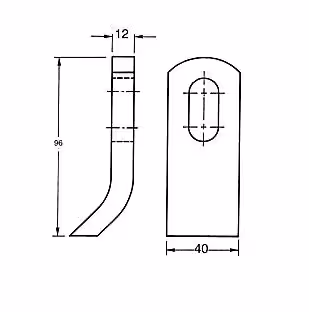 Fleau broyeur Forges Gorce A5424580, 5.254,52, 12SMC96, 21366.03 Adaptable