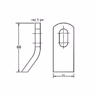 Fleau broyeur Forges Gorce 5.254.32, 1.03.060, 7427510 Adaptable