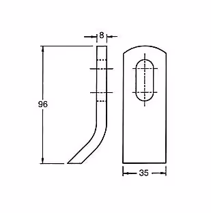 Fleau broyeur Forges Gorce 115818, 8SMC96 Adaptable
