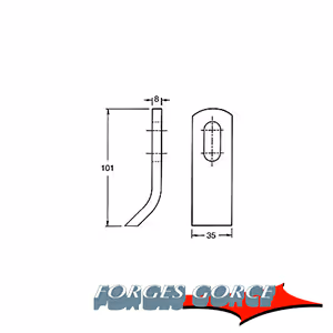 Fleau broyeur Forges Gorce 5.254.26, 103051, 8SMC100 Adaptable