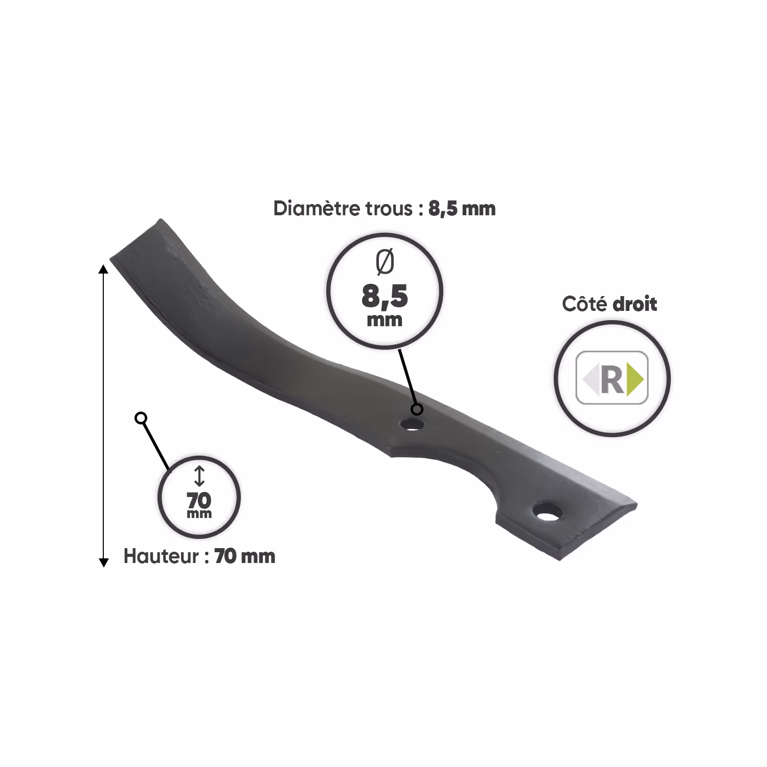 COUTEAU DE FRAISE 220MM