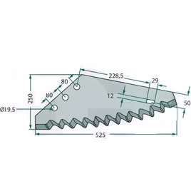 Couteau de mélangeur RMH avec revêtement dur Adaptable