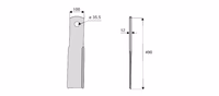 Couteau droit de gyrobroyeur 490x100x12Ø35.5
