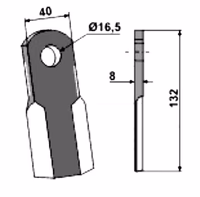 Fleau broyeur Ferri droit 0901149 Adaptable