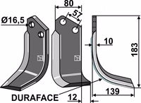 Couteau DURAFACE, droit