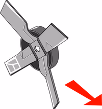 couteau en croix - droit