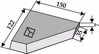 Couteau-équerre côté gauche