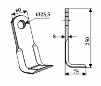 Fleau broyeur Ferri 0901005, 1049030 Adaptable
